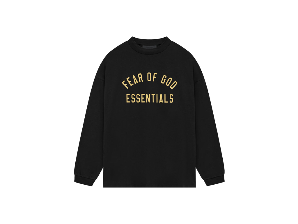 Fear of God Essentials Jersey Long-Sleeve S24 Tee Black-Fear of God-pikastore.cz