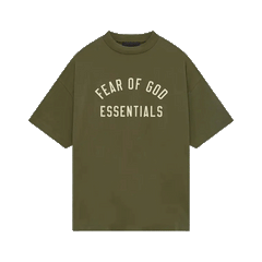 Fear of God Essentials Jersey S24 Crewneck T-Shirt Military - PIKASTORE
