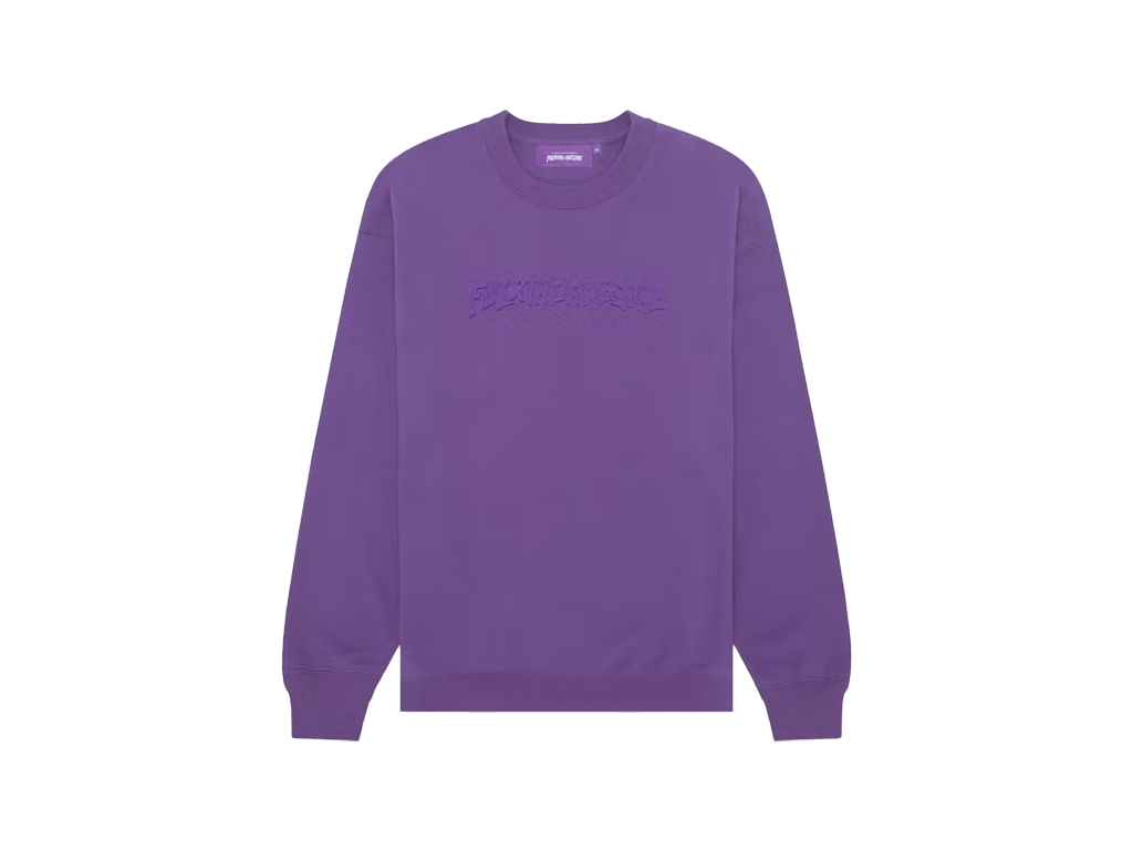 Fucking Awesome Stamp Embossed Crewneck Purple-Fucking Awesome-pikastore.cz