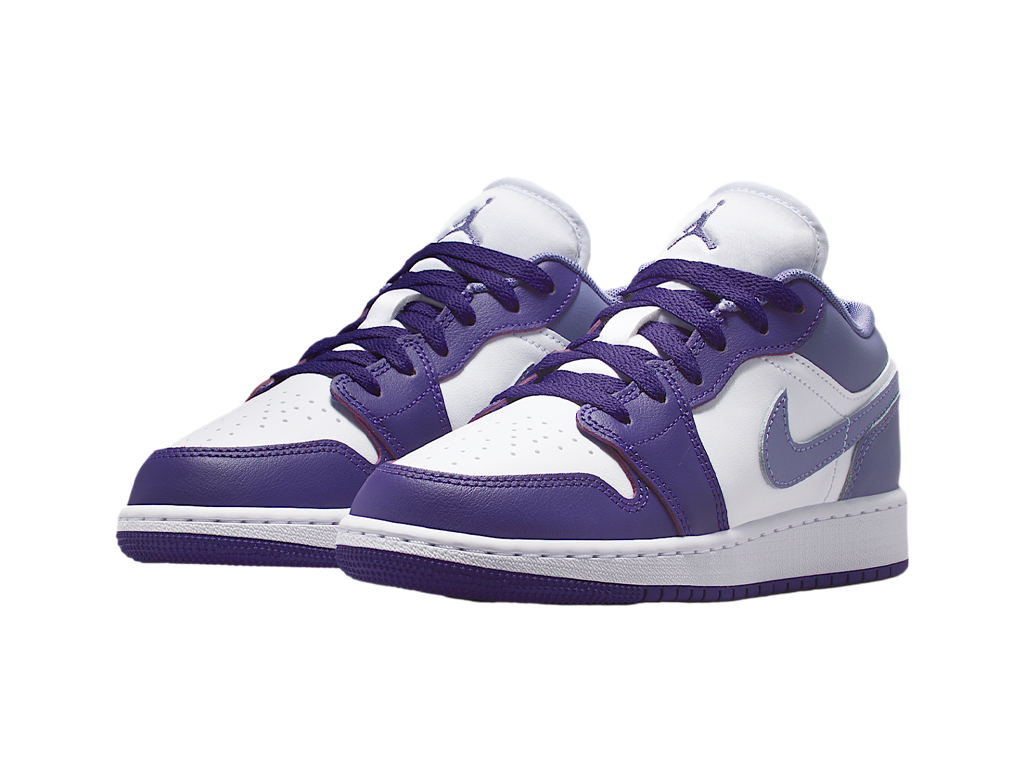 Jordan 1 Low Court Purple White Dusty Amethyst (GS)-Nike-pikastore.cz