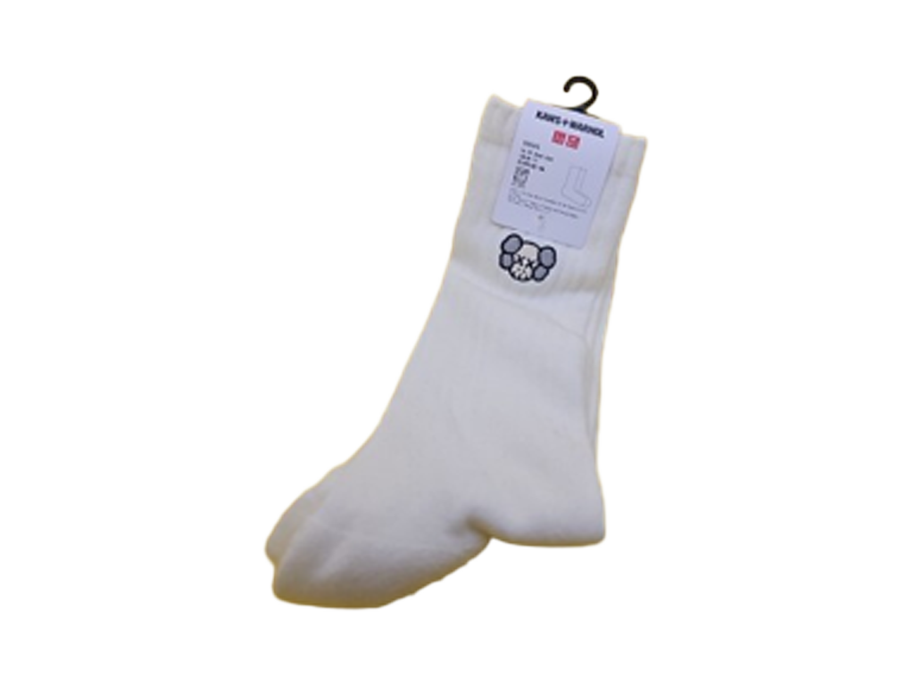 Kaws x Uniqlo Skull Socks White-Kaws-pikastore.cz