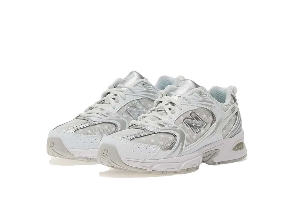 New Balance 530 White Silver Metallic Polka Dots-New Balance-pikastore.cz