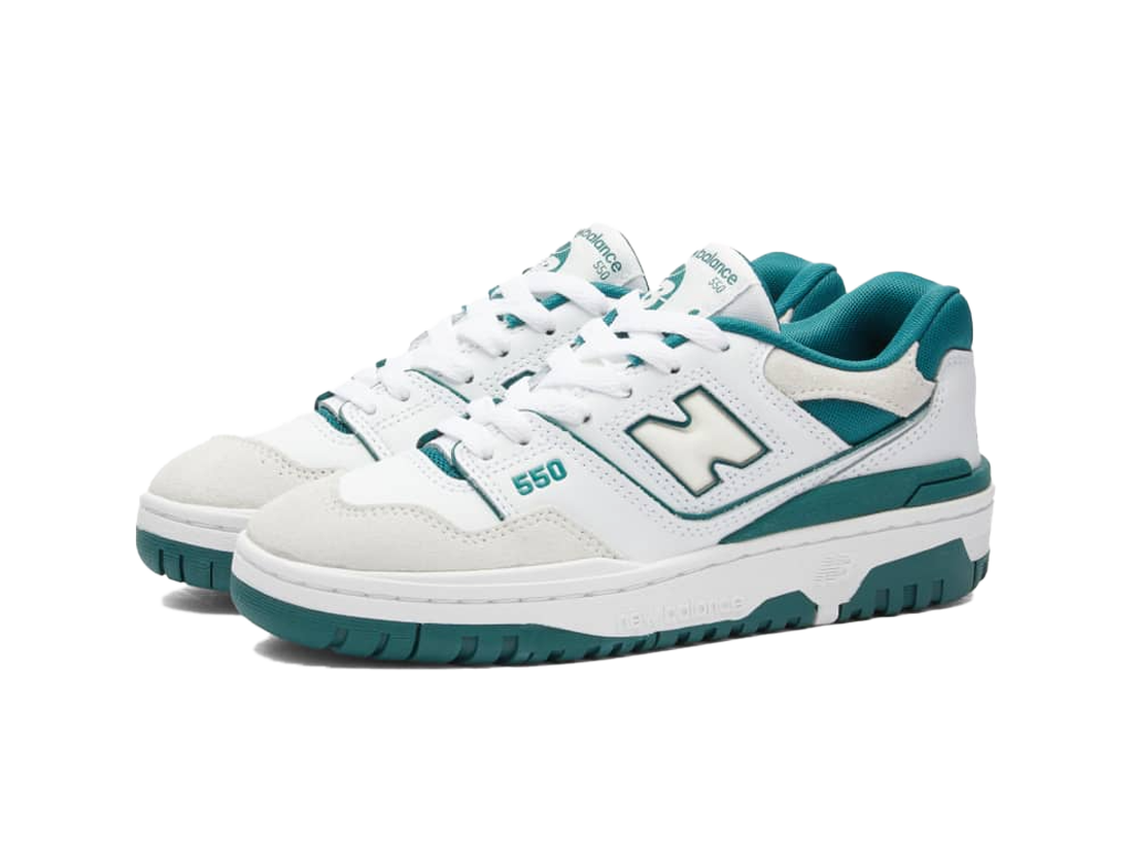 New Balance 550 Big Kid White Vintage Teal-New Balance-pikastore.cz