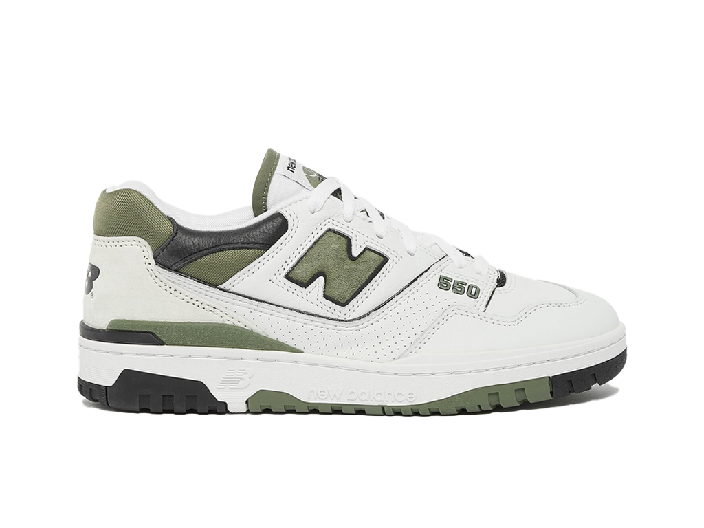 New Balance 550 White Dark Olivine-New Balance-pikastore.cz