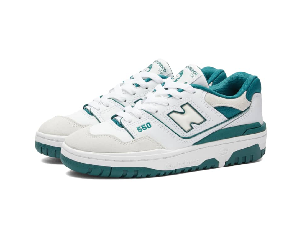 New Balance 550 Big Kid White Vintage Teal-New Balance-pikastore.cz