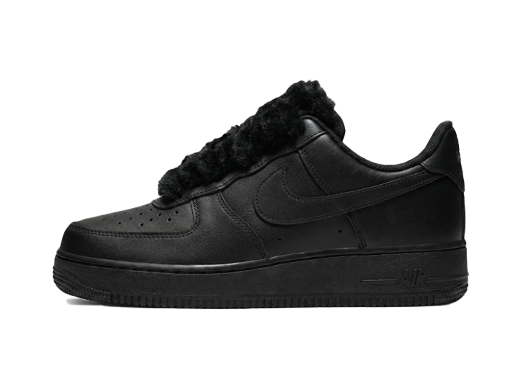 Nike Air Force 1 Black Low 07 Fluffy Laces Black-Nike-pikastore.cz