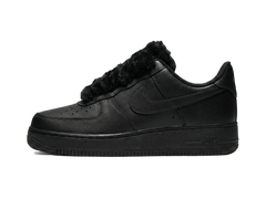 Nike Air Force 1 Black Low 07 Fluffy Laces Black