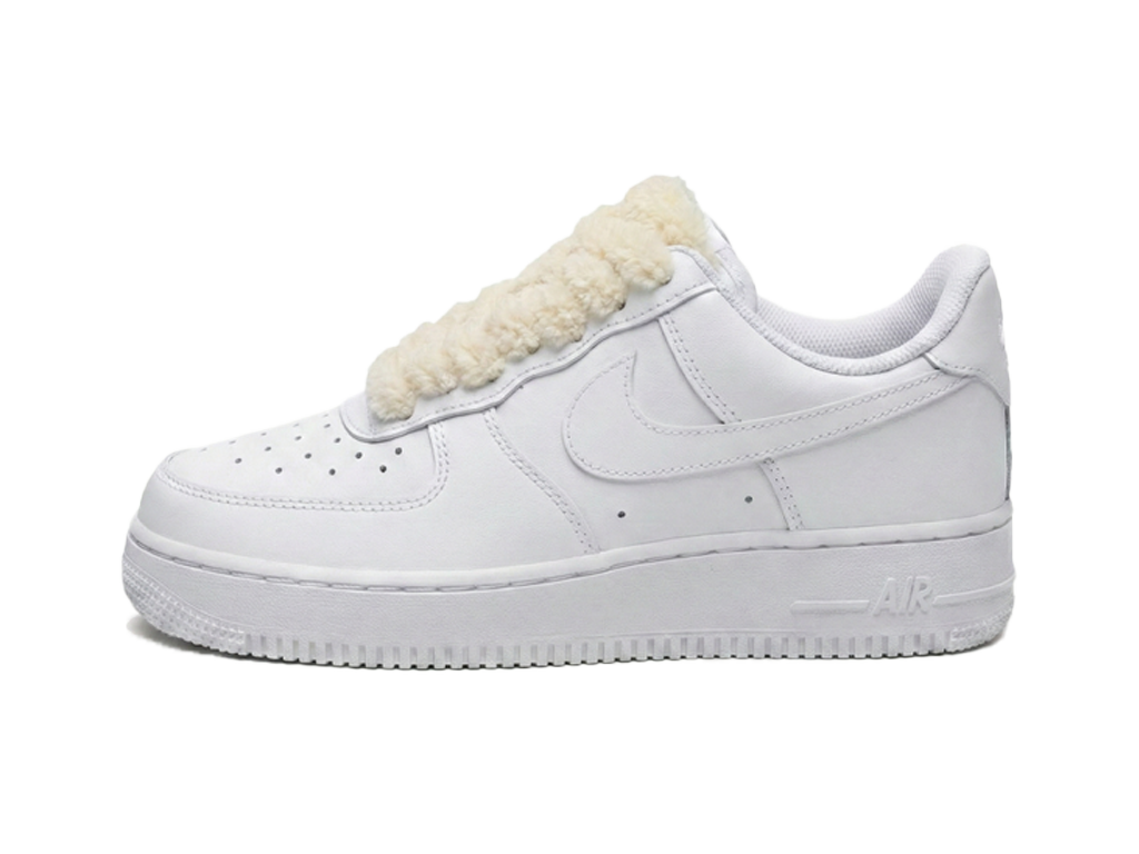 Nike Air Force 1 White Low 07 Fluffy Laces Cream-Nike-pikastore.cz