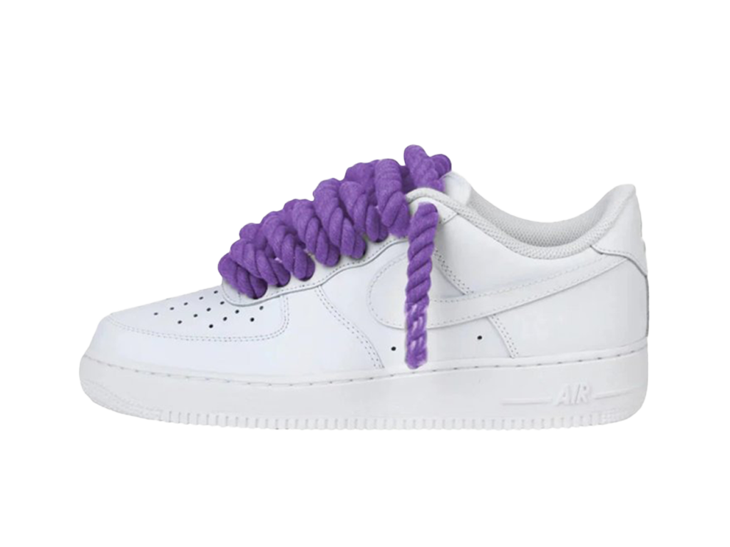 Nike Air Force 1 White Low 07 Rope Laces Purple-Nike-pikastore.cz
