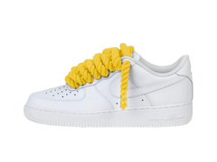 Nike Air Force 1 White Low 07 Rope Laces Yellow