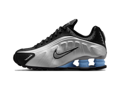 Nike Shox R4 GS Metallic Silver Psychic Blue
