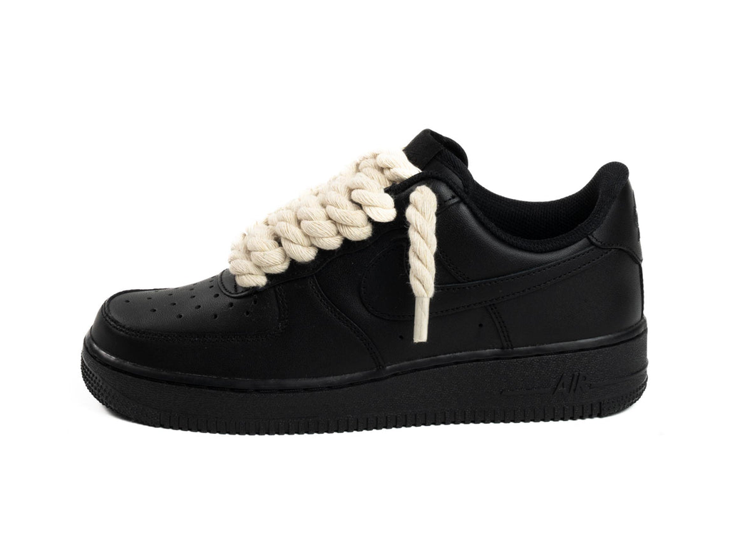 Nike Air Force 1 Black Low 07 Rope Laces Beige-Nike-pikastore.cz