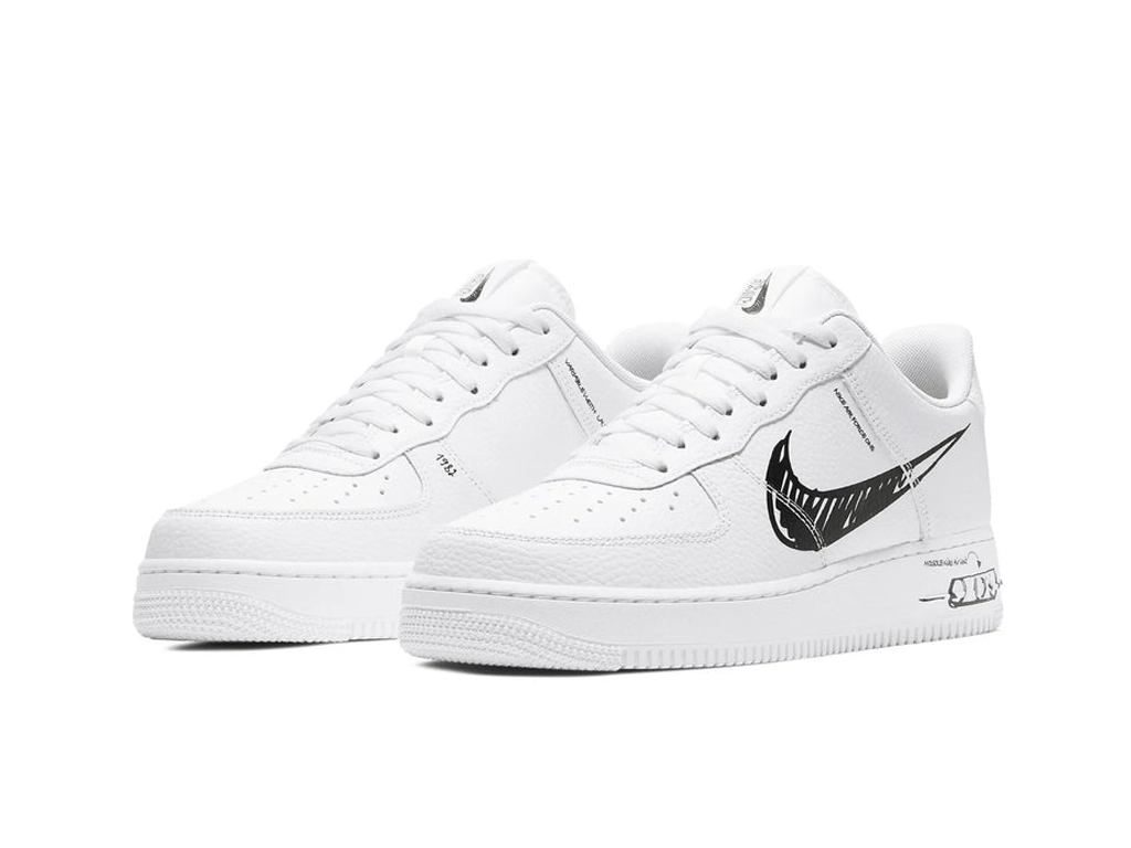 Nike Air Force 1 Low Sketch White Black-sneakers-Nike-pikastore.cz