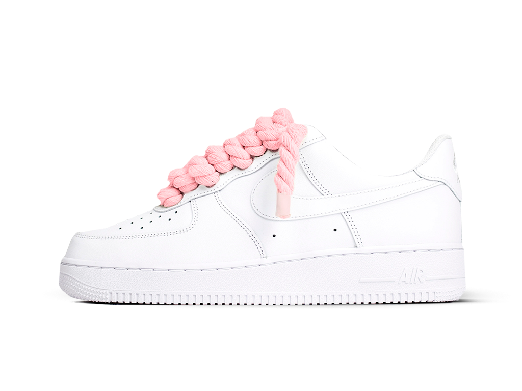 Nike Air Force 1 White Low 07 Rope Laces Pink-Nike-pikastore.cz