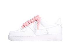 Nike Air Force 1 White Low 07 Rope Laces Pink