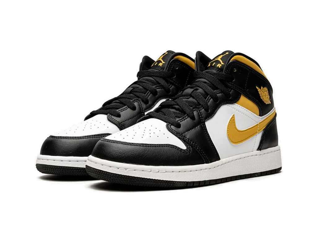 Nike Air Jordan 1 Mid Black University Gold-Air Jordan-pikastore.cz