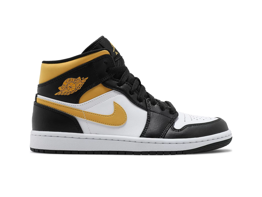 Nike Air Jordan 1 Mid Black University Gold-Air Jordan-pikastore.cz