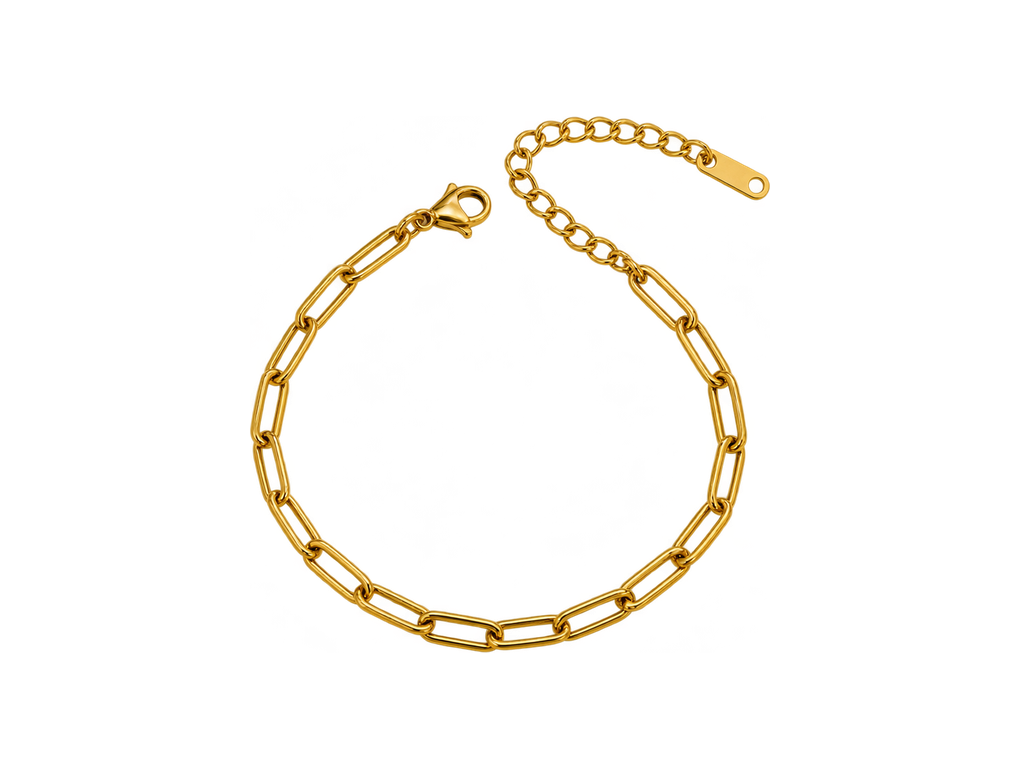 Paperclip Bracelet zlatý-Apparel & Accessories-pikastore.cz