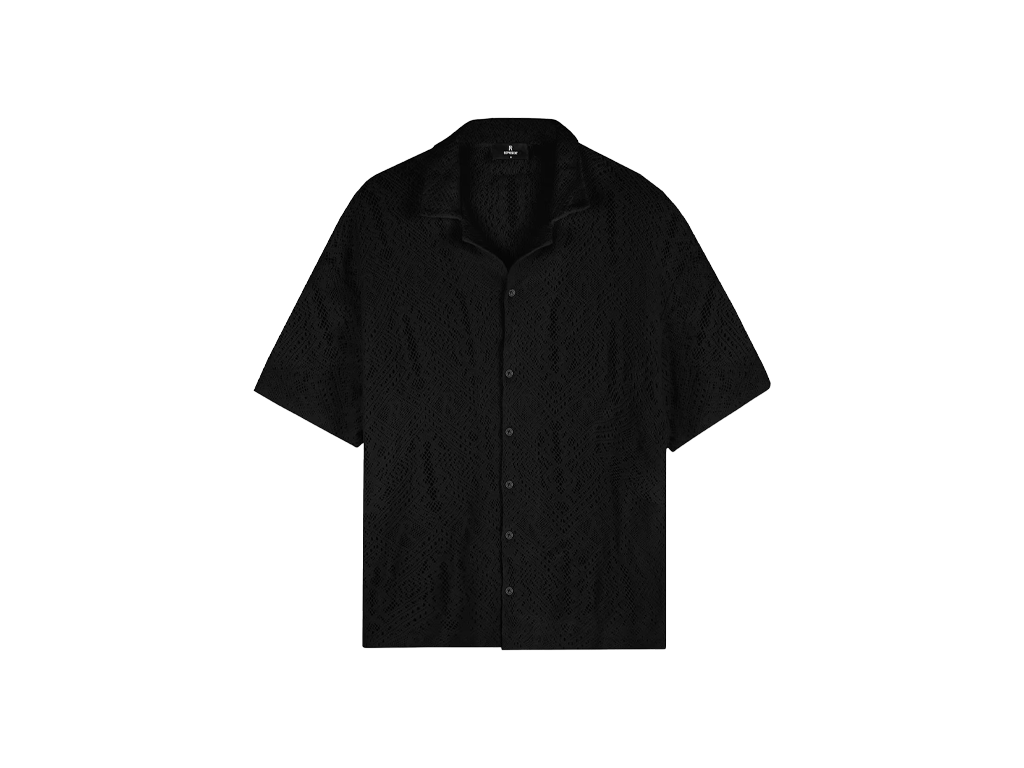 Represent All Over Crochet Shirt Jet Black-Represent-pikastore.cz