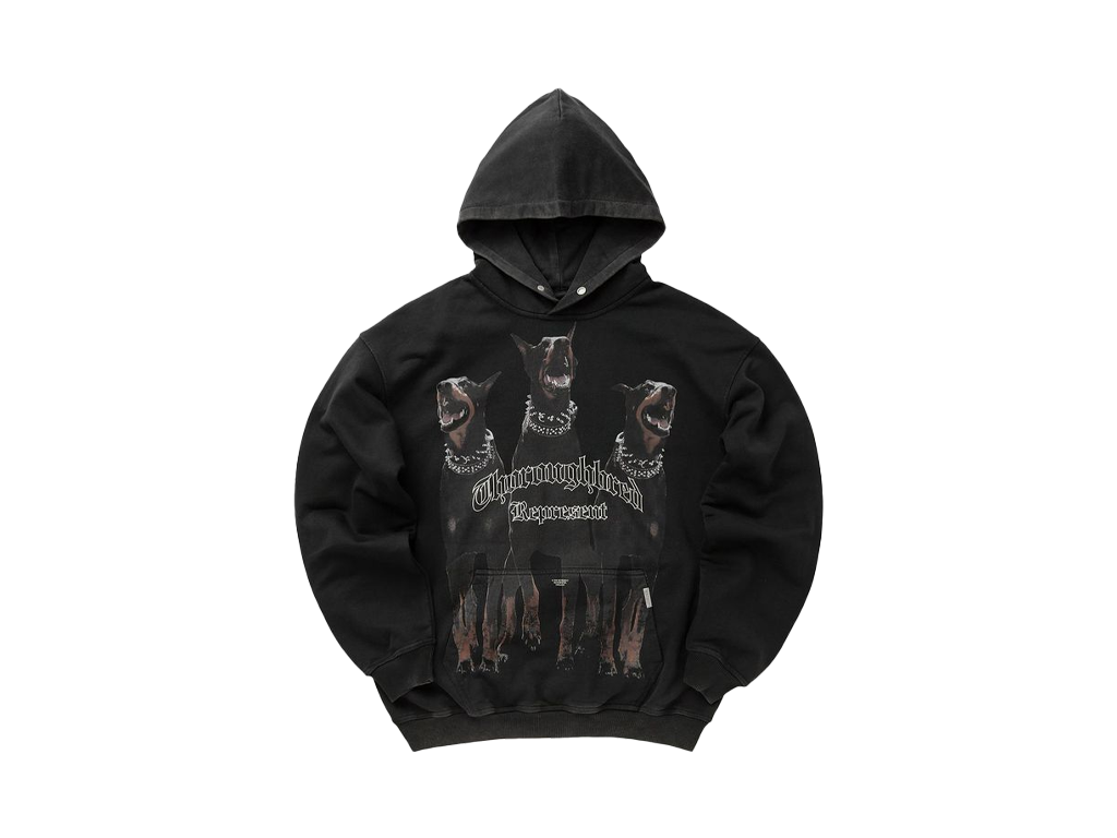 Represent Clo Thoroughbred Hoodie Vintage Black
