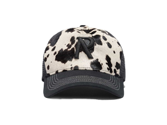 Represent Cowhide Print Cap Flat White Jet Black