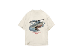 Represent Only The Strong Survive Shark Vintage White T-Shirt