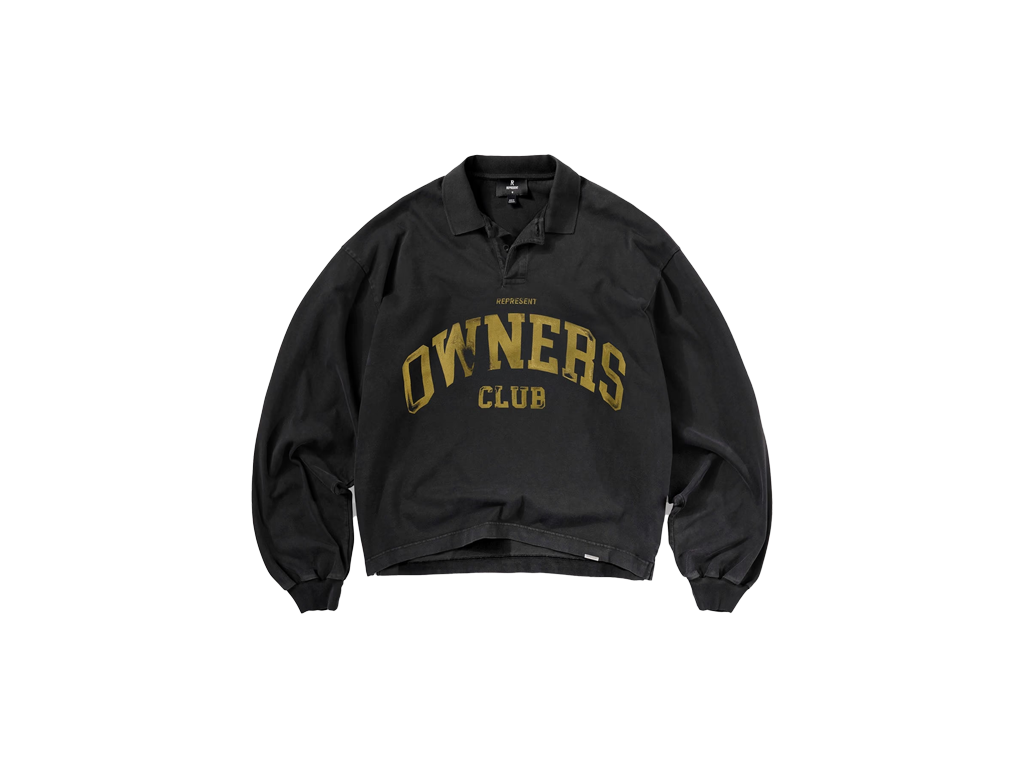 Represent Owners Club Rugby Polo Faded Black-Represent-pikastore.cz