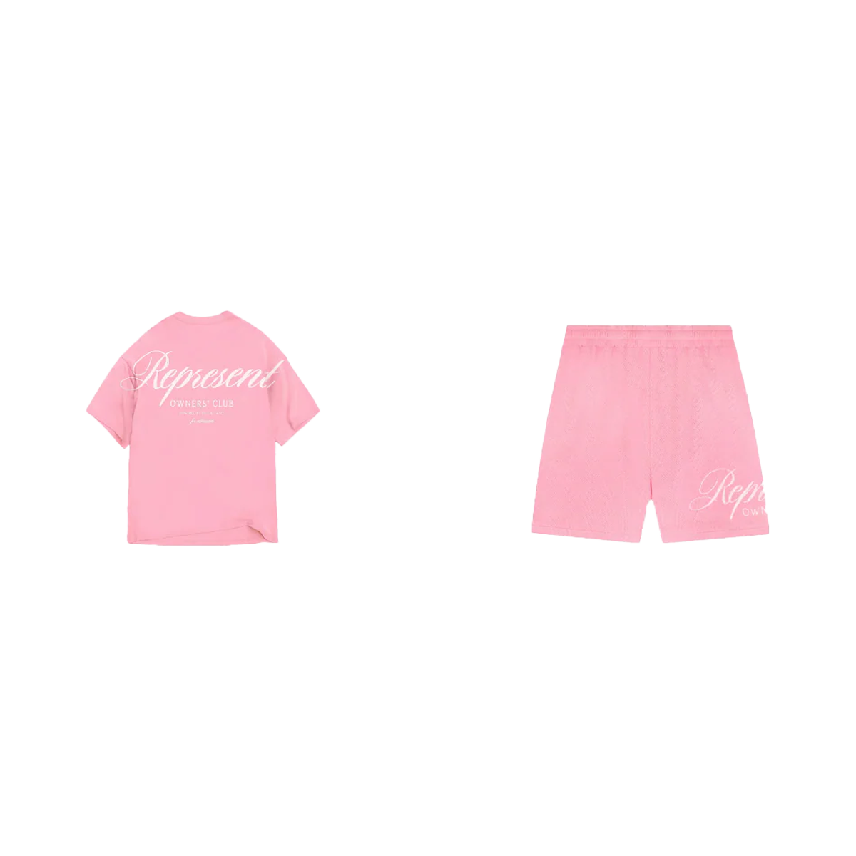 Represent Owners Club Script T-Shirt + Shorts Pink - SET-Bundle-Represent-pikastore.cz