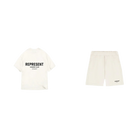 Represent Owners Club T-Shirt + Shorts Flat White - SET-Bundle-Represent-pikastore.cz