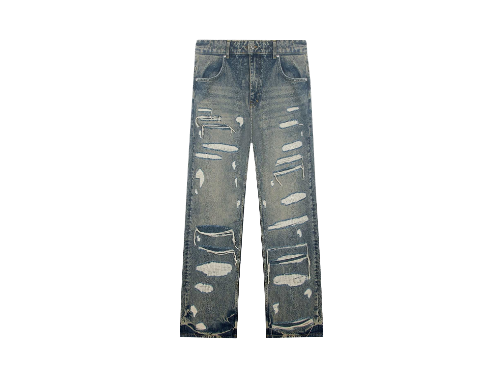 Represent R3D Double Destroyer Baggy Denim Blue Cream-Represent-pikastore.cz