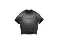 Represent Ringer T-Shirt Stained Black
