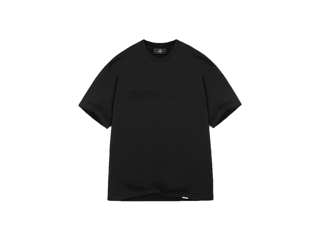 Represent Serif Logo T-Shirt Jet Black-Represent-pikastore.cz