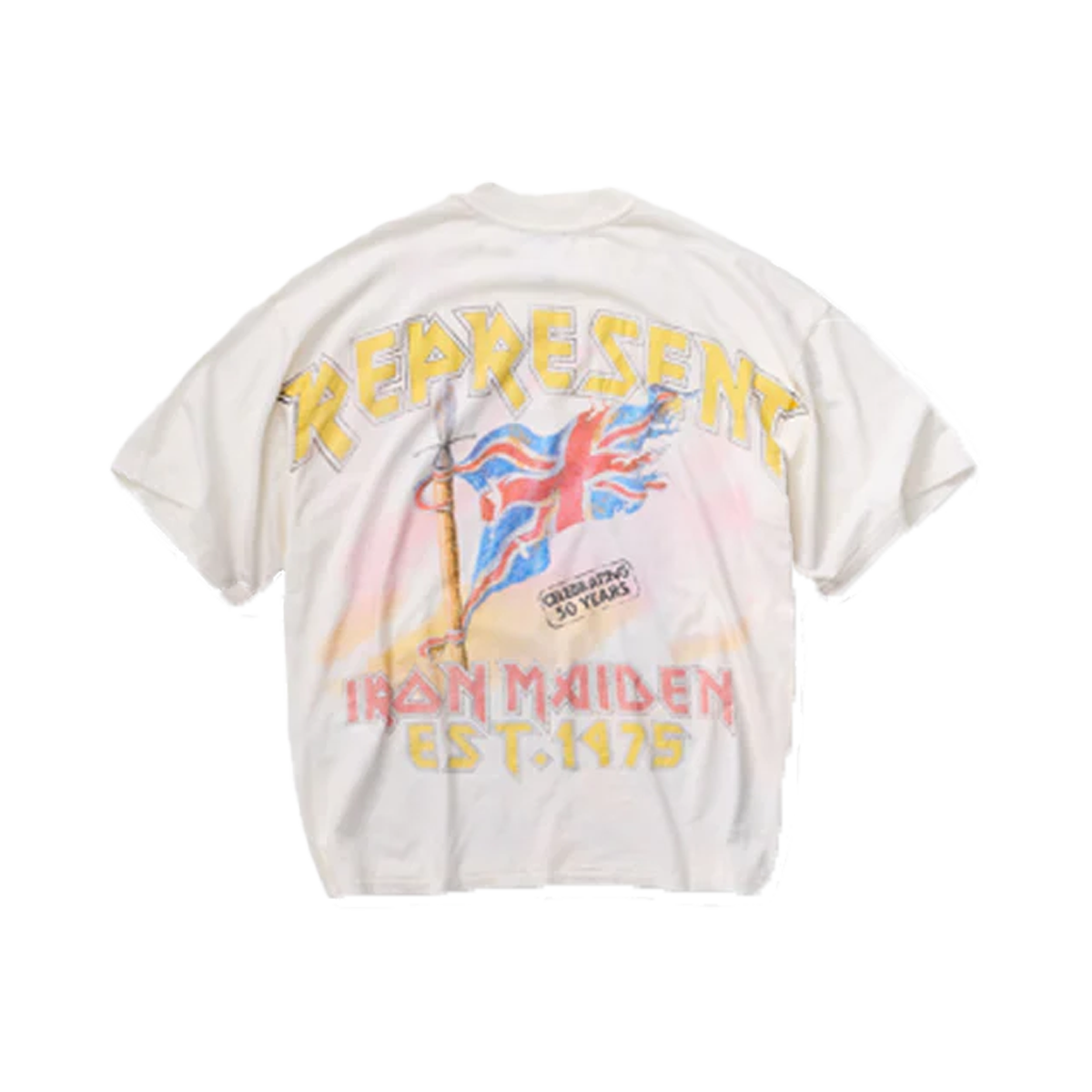 Represent X Iron Maiden Steed T-Shirt Flat White-Represent-pikastore.cz