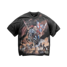 Represent X Iron Maiden Steed T-Shirt Stained Black-Represent-pikastore.cz
