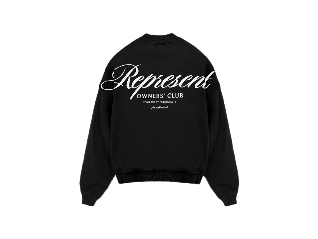 Represent Owners Club Script Crewneck Black