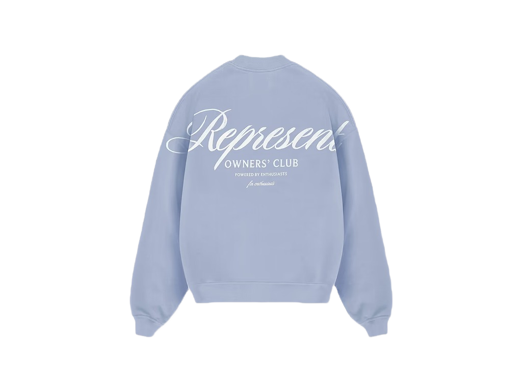 Represent Owners Club Script Crewneck Dusty Blue