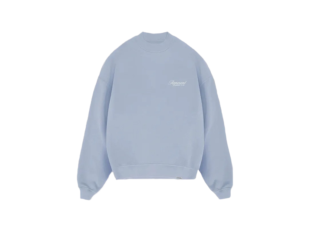 Represent Owners Club Script Crewneck Dusty Blue