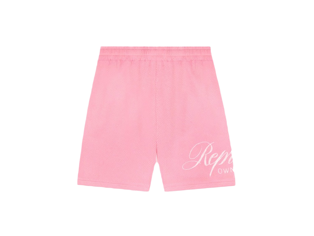 Represent Owners Club Script Mesh Shorts Pink