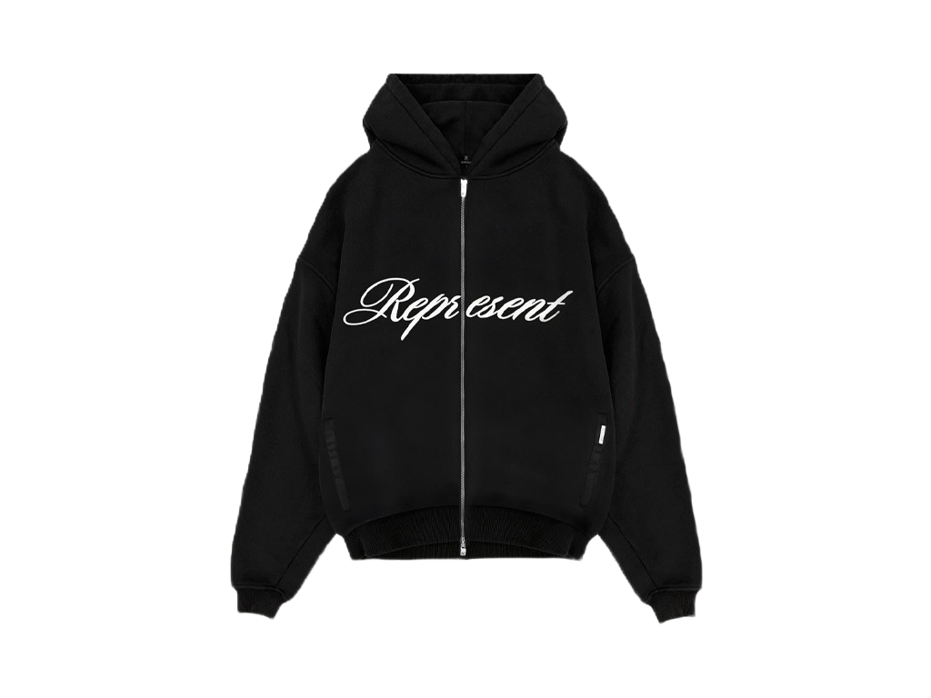 Represent Script Logo Zip Hoodie