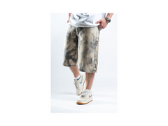 Custom Bleached Shorts Grey