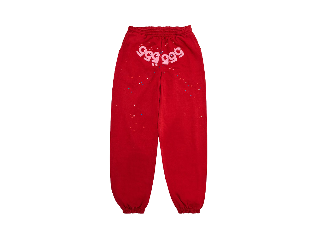 Sp5der Number 555 Sweatpants Red