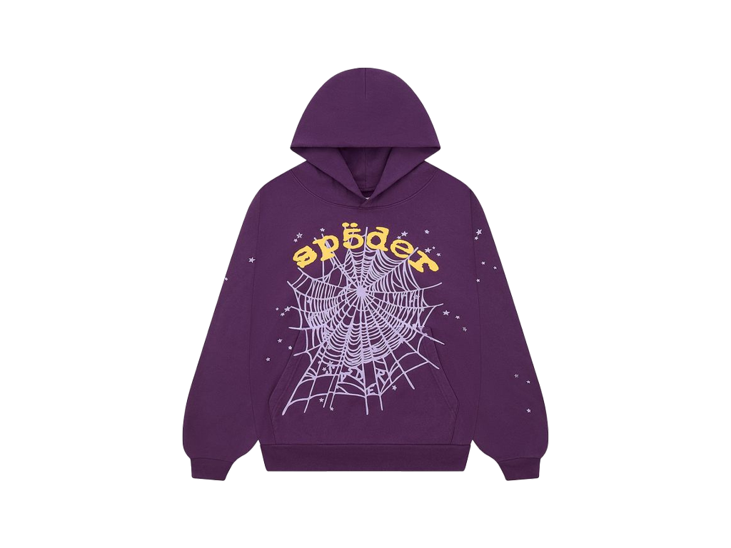 Sp5der Star Og Web V2 Hoodie Purple-Sp5der-pikastore.cz