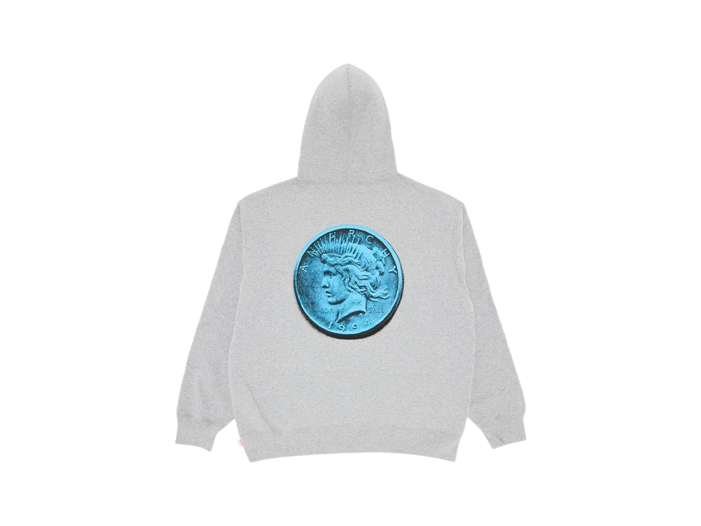 Supreme Anarchy Hooded Sweatshirt Heather Grey-Supreme-pikastore.cz