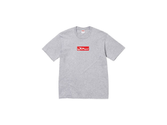 Supreme Arabic Box Logo Tee Heather Grey