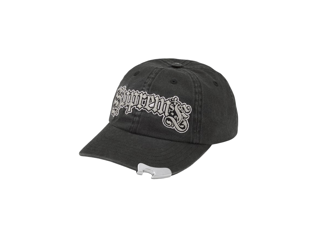 Supreme Bottle Opener 6-Panel Hat Black-Supreme-pikastore.cz