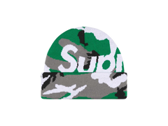 Supreme Camo Big Logo Beanie Green Camo