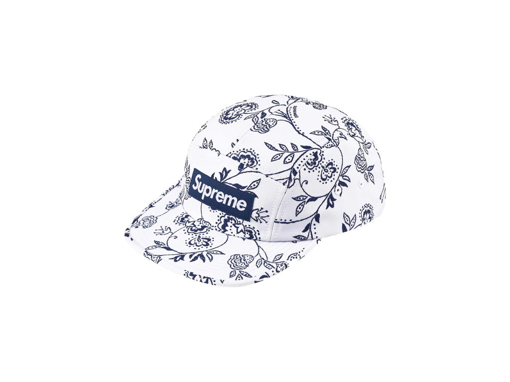 Supreme Floral Jacquard Camp Cap White-Supreme-pikastore.cz
