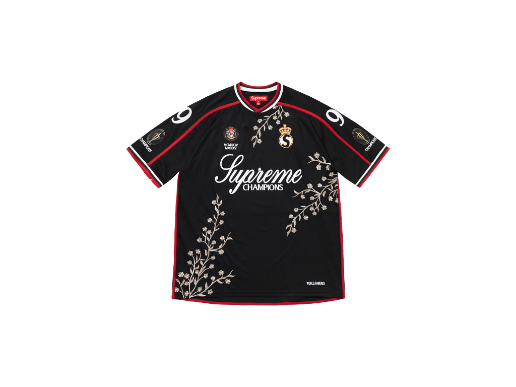 Supreme Floral Soccer Jersey Black-Supreme-pikastore.cz
