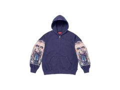 Supreme Michael Jackson Dangerous Zip Up Hooded Sweatshirt Washed Navy