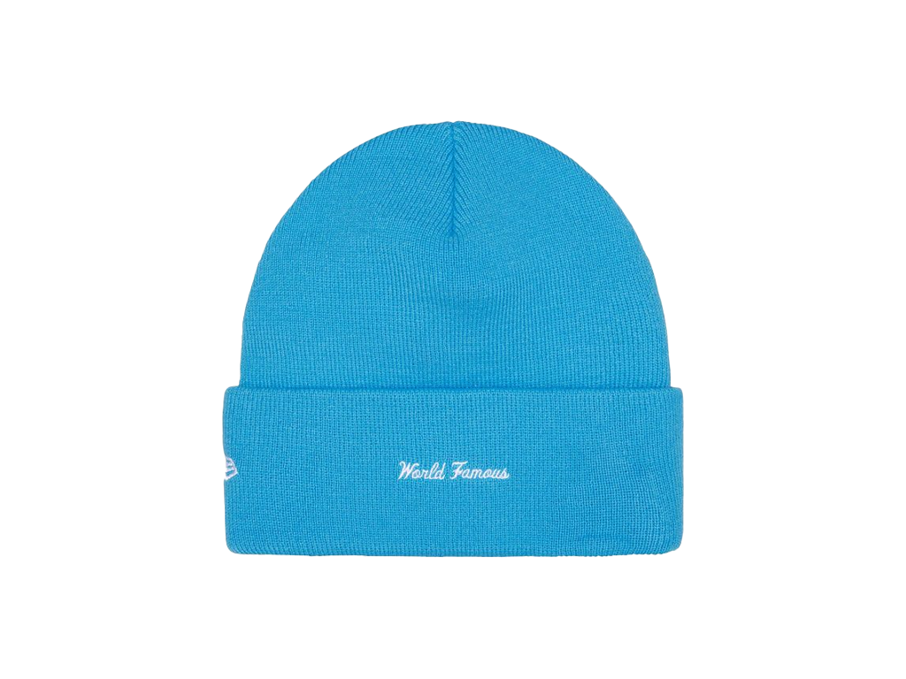 Supreme New Era Box Logo Beanie (FW25) Cyan-Supreme-pikastore.cz